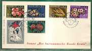 FLOWERS SURINAM Au Profit De La CROIX-ROUGE Surtaxe Set Yvert # 366 / 370 - VF FDC - Suriname ... - 1975