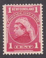 Newfoundland 1897 Queen Victoria 1 Cent  SG 84 MH - 1865-1902