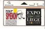 Telecard - Belgacom- Expo TOUT SIMENON - Liège 26/06-31/10/93 - Non Utilisée- 20 Unités - Personnages