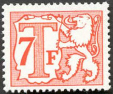 COB N° : TX  71 P7 (**)  Papier Typo, Gomme Bleue - Briefmarken