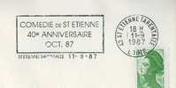 SD0574 Comedie 40e Anniversaire Flamme St Etienne Tarentaize 1987 - Theatre