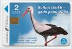 LATVIA  2004 Stork - Glancet + Other Chip Ture - Rare Card - Lettland