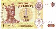 MOLDAVIE   1 Leu Daté De 1999   Pick 8    ***** BILLET  NEUF ***** - Moldavie