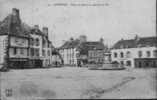 29.LESNEVEN. PLACE ET STATUE DU GENERAL LE FLO. AU CAFE BRETON . CAFE PARISIEN. - Lesneven