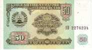 TADJIKISTAN   50 Roubles   Emission De 1994   Pick 5a     ***** BILLET  NEUF ***** - Tajikistan