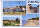 GRAVELINES  -  4 Vues : Le Phare Et Le Chenal, La Vieille Ville, Le Jardins De La Citadelle Et La Plage - N°  104 - Gravelines