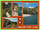 VALLON PONT D´ARC (07) - 4 MULTIVUES - LES GORGES DE L´ARDÈCHE - ÉDIT, SL - CIRCULÉE EN 1998 - - Vallon Pont D'Arc