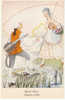 Signed ´Broman´ Mela Koehler Vintage Postcard, Sago-konst B 40-26, Man With Musical Instrument, Romance - Köhler, Mela