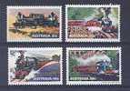 AUSTRALIE 662/65 Locomotives à Vapeur - Mint Stamps