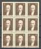 MOSCICKI, 3 ZLOTY 1935, NEVER HINGED BLOCK OF 9 - Unused Stamps
