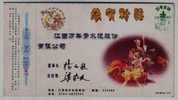 Cartoon Elephant Trademark,fruit Basket,banana,apple,China 2000 Wannianqing Cement Factory Advertising Pre-stamped Card - Elefanten