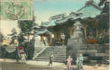 Japon:Yokohama:Yakushi Temple,Motomachi.Temple Avec Personnages.Couleur. - Yokohama