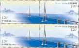 2008-8 CHINA SUTONG BRIDGES OVER THE CHANGJIANG RIVER 2 SETS - Unused Stamps