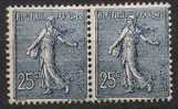 FRANCE 1903 N°132 Bloc De 2 Neuf **  Affaire 25% Cote - 1903-60 Sower - Ligned