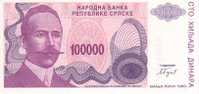 BOSNIE-HERZEGOVINE   100 000 Dinara  Emission De 1993   Pick 151a    ***** BILLET  NEUF ***** - Bosnie-Herzegovine