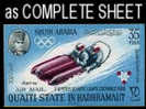 CV:€224.00,2xADEN-Qu´aiti State In Hadhramaut 1967,Olympics Grenoble Bobsleighting Air Mail 35Fils,Imperf.sheet:70 - Sonstige & Ohne Zuordnung