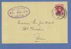 247 Op Kaart Met Stempel LEUZE Met Privestempel BONNETERIE / LEUZE (VK) - 1922-1927 Houyoux