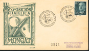 Espagne Espana 1956  Matasello Exposicion Filatelica  Mongat - Franking Machines (EMA)