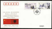 PFTN.WJ-25 CHINA-ALBANIA DIPLOMATIC COMM.COVER - Cartas & Documentos