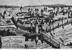 CPSM. CHATEL SUR MOSELLE. VUE D´ENSEMBLE DE LA VILLE A LA FIN DU XVI EME. REPRODUCTION.... - Chatel Sur Moselle