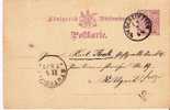 Wtb083/  W¨rttemberg - Niederstetten, 1884, Einkreiser - Interi Postali