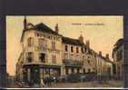 89 BRIENON SUR ARMANCON Place Du Marché, Animée, Imprimerie Papeterie, Carte Toilée, Colorisée, Ed Vittare, 1915 - Brienon Sur Armancon