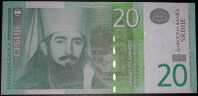 Banknote,Paper Money,Bill,Serbia,20 Dinars,Petar Petrovic Njegos - Jugoslawien