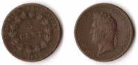 FRANCE   -    COLONIES   FRANCAISES     5    CENT   1839   LOUIS - PHILIPPE  I       RARE  ! - Other & Unclassified