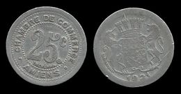 NECESSITE :  AMIENS  . 25cts  . 1921 . - Monedas / De Necesidad