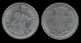 NECESSITE :  AMIENS  . 25cts  . 1921 . - Notgeld