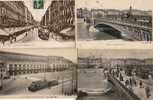 LYON.....Rue  Et Vues Diverses Pont..Gare.. Autour Des ..tramways 4 Cp - Other & Unclassified