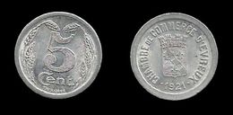 NECESSITE :  EVREUX . 5 Cts . 1921 . - Notgeld