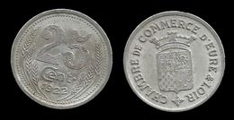 NECESSITE :  EURE ET LOIR. 25 Cts . 1922 . - Notgeld