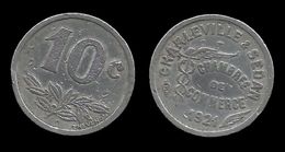 NECESSITE :  CHARLEVILLE & SEDAN . 10 Cts . 1921 . - Monedas / De Necesidad