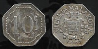 NECESSITE : MALAKOFF . 10 Cts  . NON DATE . - Monedas / De Necesidad