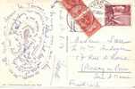 TAXE 3F EN PAIRE/CARTE POSTALE DE SUISSE DU 17-8-54 - 1859-1959 Covers & Documents