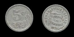 NECESSITE :CHARLEVILLE & SEDAN . 5cts 1921 . - Notgeld