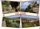 LES VANS -  4 Vues : Place Ollier, Ermitage St Eugène, Pont De Chambonas, Vue Générale - N° A 71222 - Les Vans