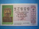 R.L59  LOTERIA LOTERY LOTERIE  ARQUEHOLOGY ARQUEOLOGIA  MEXICO  AZTECA  AÑO 1985  250 PESETAS  MAS EN MI TIENDA - Biglietti Della Lotteria