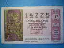 R.L101  LOTERIA LOTERY LOTERIE  ARQUEHOLOGY ARQUEOLOGIA  MEXICO  INCA  AÑO 1985  500 PESETAS  MAS EN MI TIENDA - Lottery Tickets