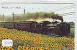 Telecarte Japonaise Japan Train (9229) DAMPF * 110-122234 * Eisenbahn Trein Locomotive Zug Japon Japan Karte - Telephones