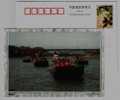 Sightseeing On Bamboo Raft,life Jacket,bridge,CN 02 Liuxijiang River Tourism Landscape Advertising Pre-stamped Card - Rafting