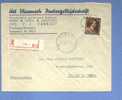 645 Op Aangetekende Brief Met Stempel TIELT C (VK) - 1936-1957 Offener Kragen