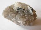 FLUORINE BLEUE SUR QUARTZ ENFUME MARSANGES 43 FRANCE - Mineralien