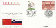 PFTN.WJ-107 CHINA-SLOVENIA DIPLOMATIC COMM.COVER - Cartas & Documentos