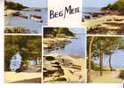 BEG MEIL -  5 Vues : Plage Des Pyramides, Un Coin Du Port, Plage De La Cade, Descente à La Côte Et Entrée Du Grand Hôtel - Beg Meil