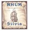 Etiquette De Rhum  -  Silvia  44 %   1 L  -  Cie Française De Conditionnement Le Havre (76) - Rhum