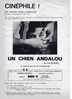 PUBLICITE - CINEMA - LES GRANDS FILMS CLASSIQUE - VENTE COPIE - FILM - UN CHIEN ANDALOU - LUIS BUNUEL - Publicité Cinématographique