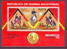 Guinea Ecuatorial Olympia Sommerspiele München Block 19 Gestempet Reiten Pferd - Ippica
