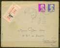 MONAC0  N° 282 & 284 Obl. S/Lettre Entiére Recommandée - Postmarks